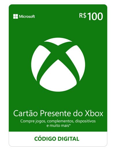 Cartão Presente Xbox Live BR -  R$ 50 / R$ 60 / R$ 100 / R$ 200