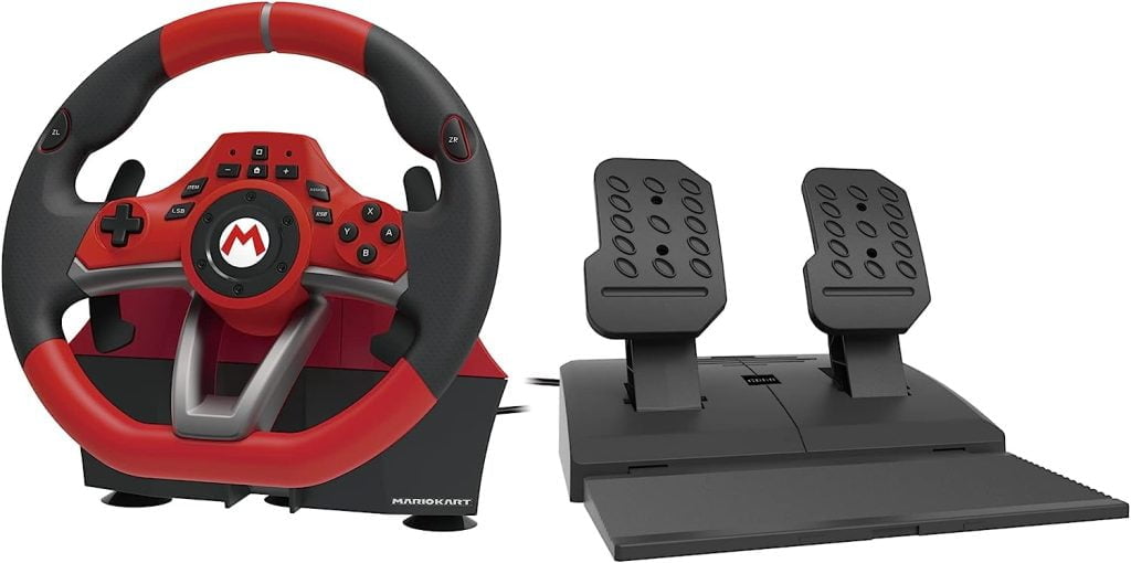 Hori Volante de Corrida Pro Deluxe Mario Kart Para Nintendo Switch e PC