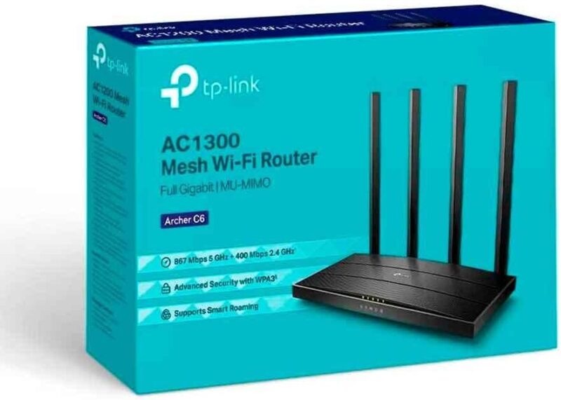 TP-Link Roteador Archer C6 AC1300 Gigabit Dual Band 4 Ant
