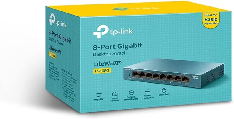 TP-LINK 8-Portas Gigabit Desktop Switch  LS108G