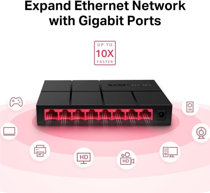 Tp-Link Mercusys Switch de Mesa 8-Portas 10/100  MS108G