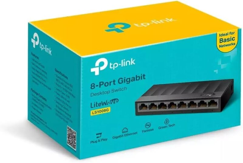 TP-LINK Switch de Mesa com 8 Portas Gigabit  LS1008G