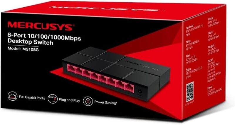 Tp-Link Mercusys Switch de Mesa 8-Portas 10/100  MS108G