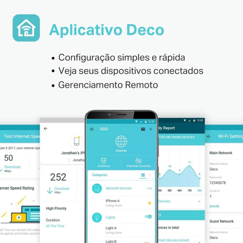 TP-LINK ROTEADOR WI-FI DUAL-BAND AC1200 DECO M4(1-PACK)
