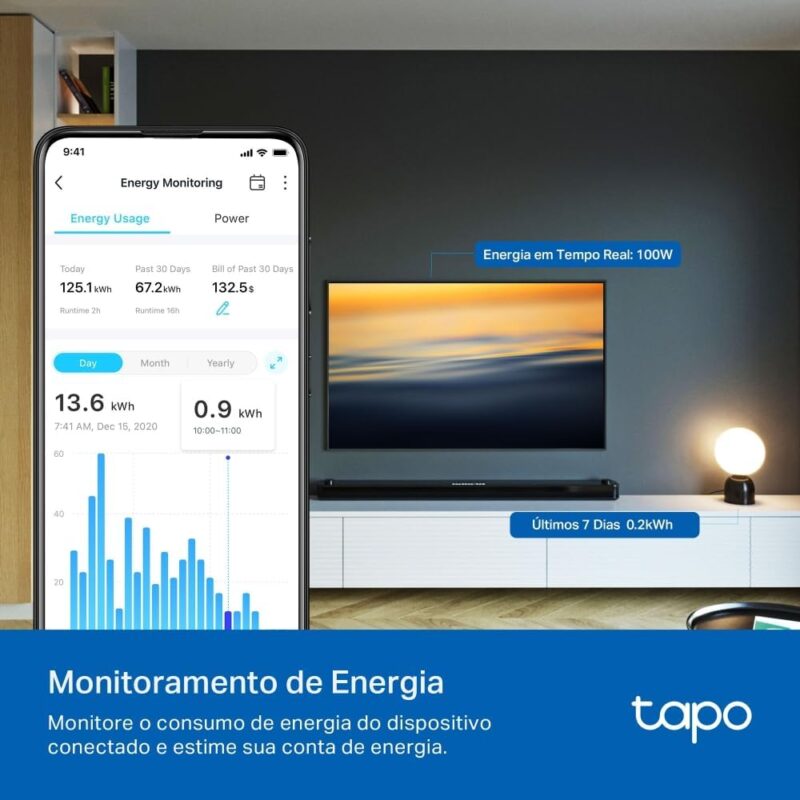 TP-Link Mini Tomada Wi-Fi Inteligente Tapo P110
