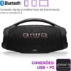 Boombox Aiwa Ligths Plus Azul 200w Bluetooth Portátil