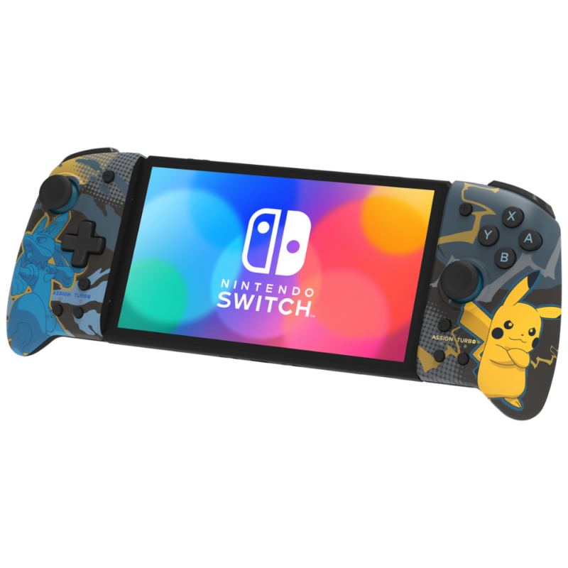HORI Controle Split Pad Pro Edição Pokemon Pikachu e Lucario para Ninetendo Swicth e Oled