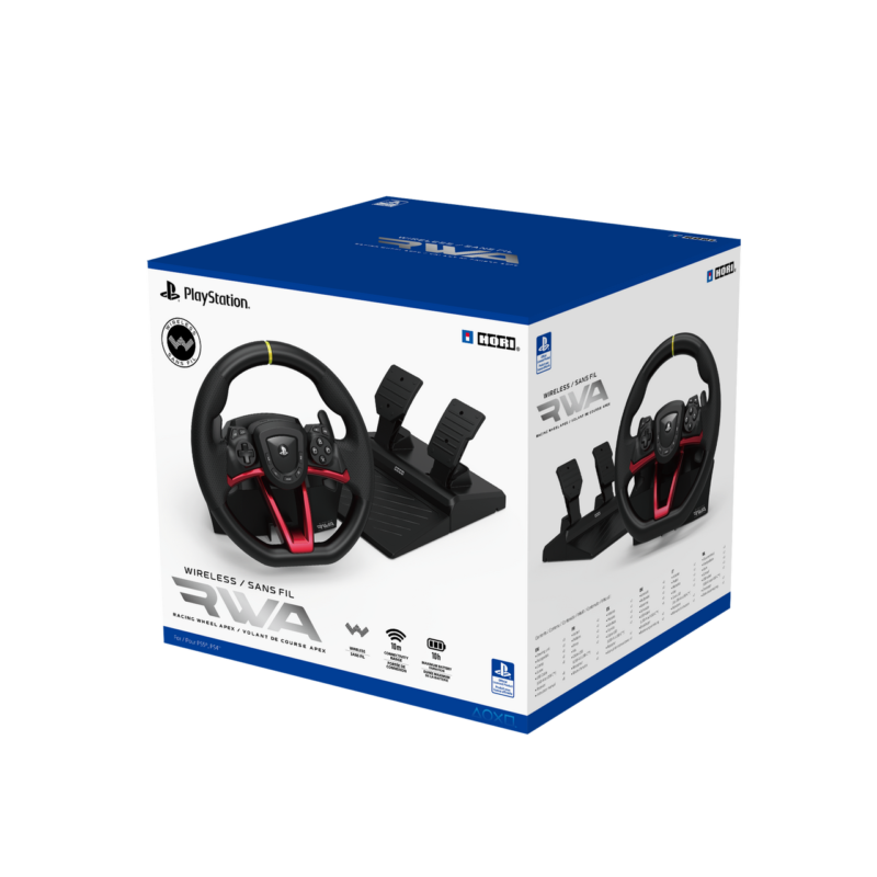 HORI Volante de corrida sem fio APEX para PS5, PS4 e Windows 11/10