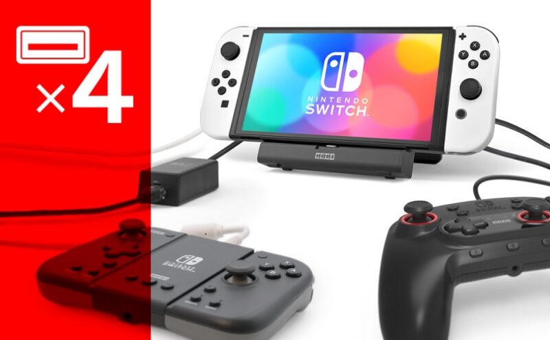 HORI Carregador e Suporte Usb Para Nintendo Switch, Oled e Lite