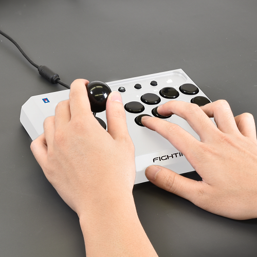Controle para Jogo de Luta Mini Hori para Ps5 Ps4 e Pc Branco
