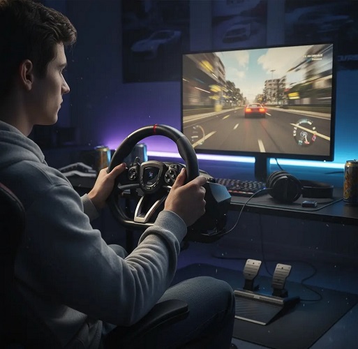 Hori Volante de Corrida Pro Deluxe para Nintendo Switch e PC