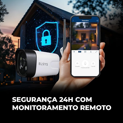 ELSYS Câmera De Segurança ESC-WB3F Com Inteligência De Vídeo