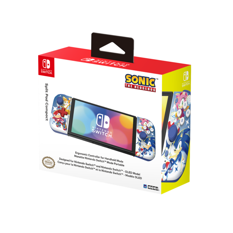 Controle HORI Split Pad Compact Edição Sonic para Nintendo switch e Oled