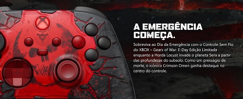 Controle Sem Fio Xbox  Edição Limitada Gears Of Wars E-Day