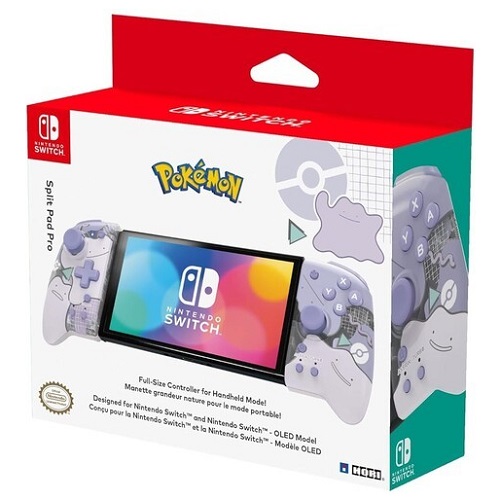 HORI Controle Split Pad Pro Edição Pokemon Ditto para Nintendo Switch e Oled