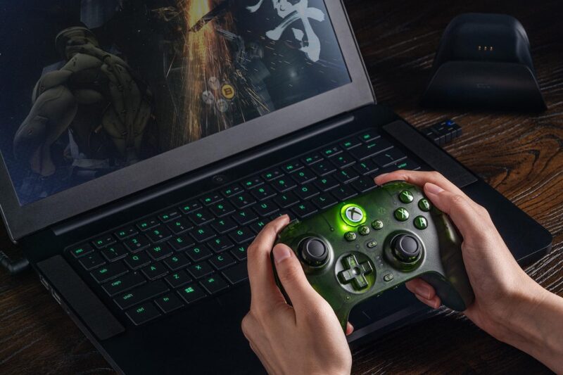 Controle 8bitdo Ultimate 3-modos Jade Para Xbox One Xbox Series Pc Android E iOS